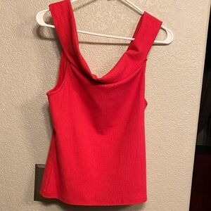 Off the shoulder shirt.